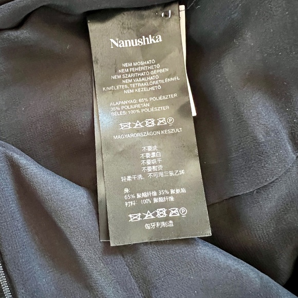 *SOLD* VEGAN LEATHER MID-LENGTH SKIRT Nanushka - Picture 6 of 8